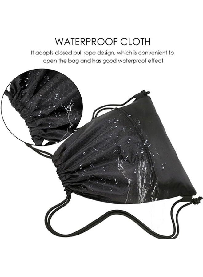 Backpack Bag, Waterproof Draw String Back Sack with Zip Pocket, Gym Drawstring Bags  Bag for Men Women - Image 5